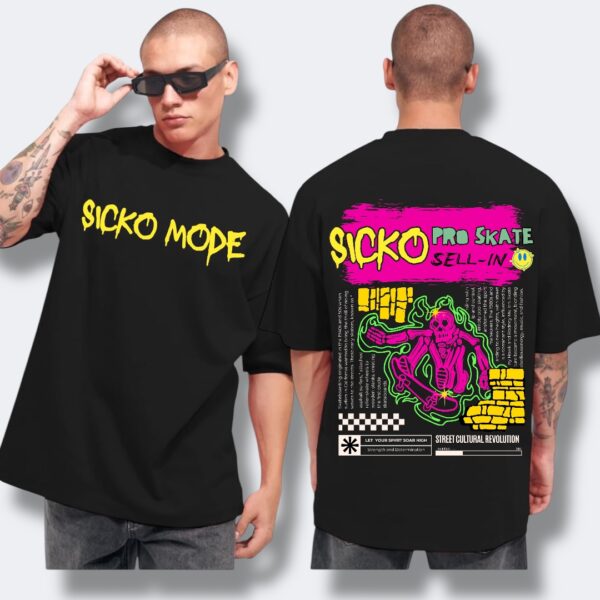 Black Pro Skate Oversized Tee
