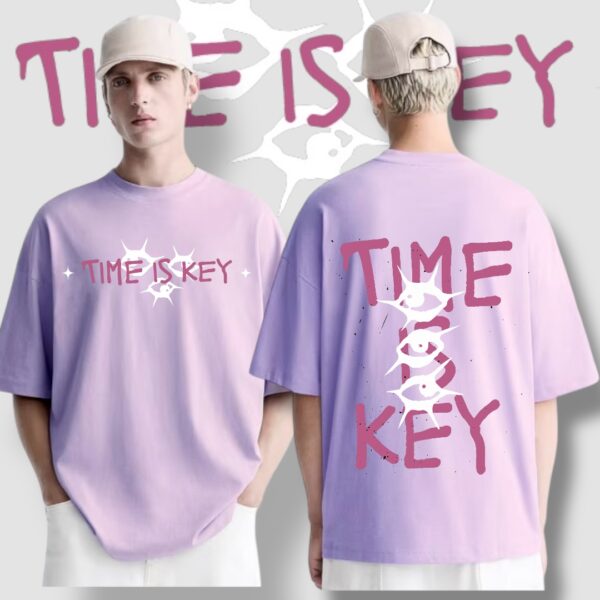 Lavender Time is Key Oversized Tee