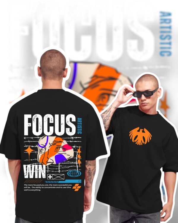 Black Focus Oversized Tee